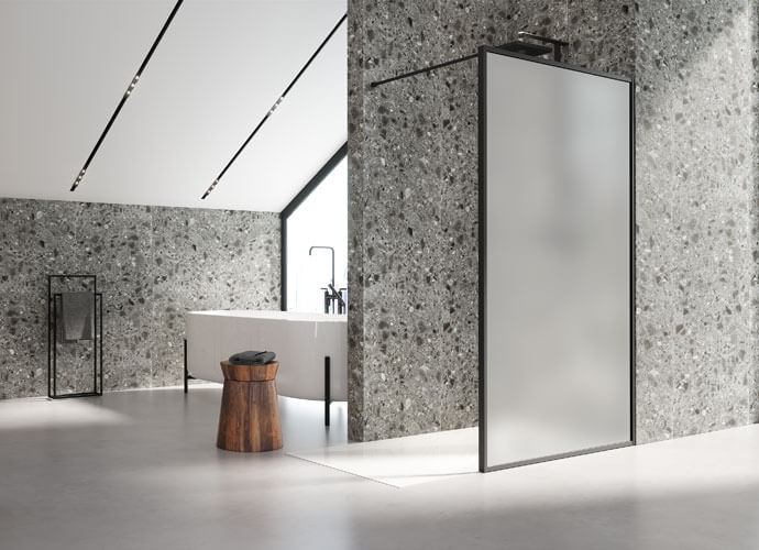 Mampara ducha fija con ecliptek Profiltek fn2001